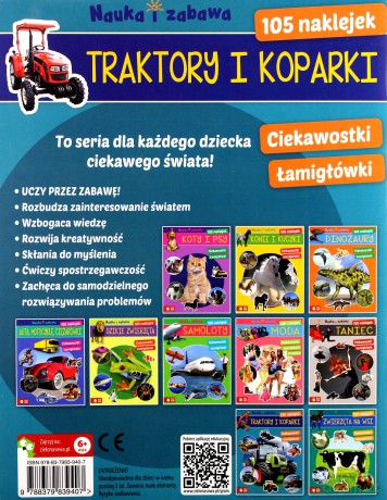 Traktory i koparki. Nauka i zabawa [KSIĄŻKA]