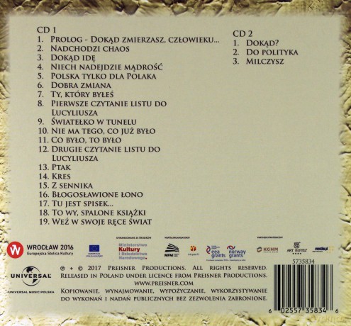 Zbigniew Preisner: 2016 Dokąd [2CD]