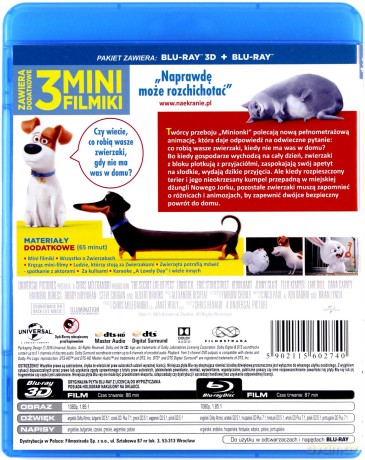 Sekretne Życie Zwierzaków Domowych [Blu-Ray 3D]+[Blu-Ray]