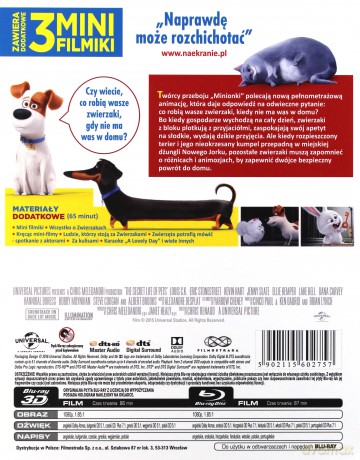 Sekretne Życie Zwierzaków Domowych (steelbook) [Blu-Ray 3D]+[Blu-Ray]