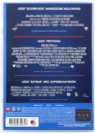 LEGO Pakiet 3 Filmów: LEGO Scooby-Doo / LEGO Przygoda / LEGO Batman [3DVD]