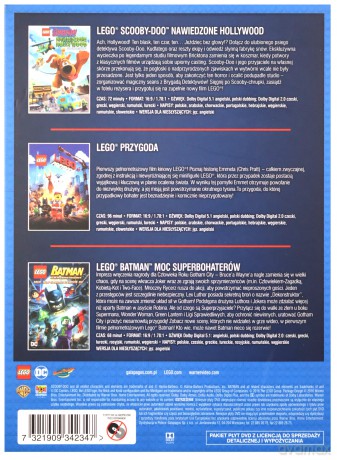 LEGO Pakiet 3 Filmów: LEGO Scooby-Doo / LEGO Przygoda / LEGO Batman [3DVD]