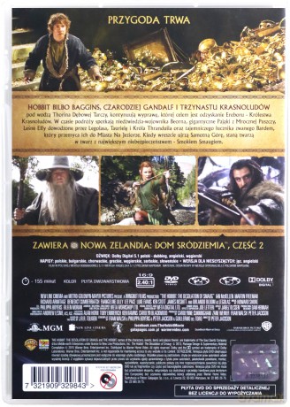 Hobbit: Pustkowie Smauga [DVD]