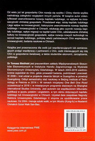 Kapitał ludzki a innowacyjność gospodarki Chin - Tomasz Bieliński [KSIĄŻKA]