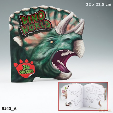 Kolorowanka z naklejkami Dino world