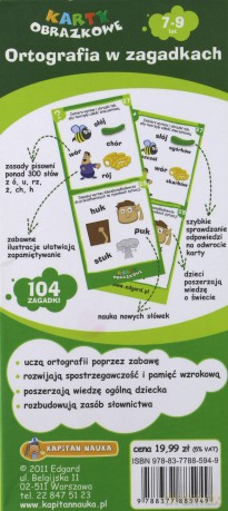 Ortografia w zagadkach 7-9 lat Kapitan Nauka [KSIĄŻKA]