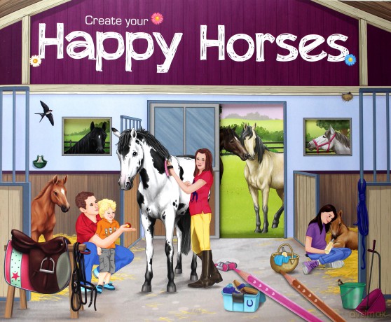 Zestaw kreatywny z naklejkami Horses dreams