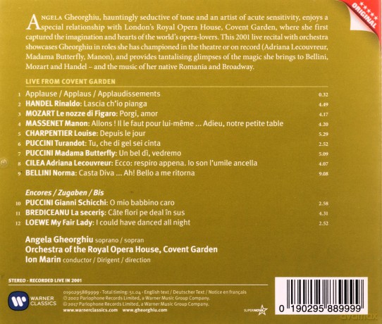 Angela Gheorghiu: Live From Covent Garden [CD]