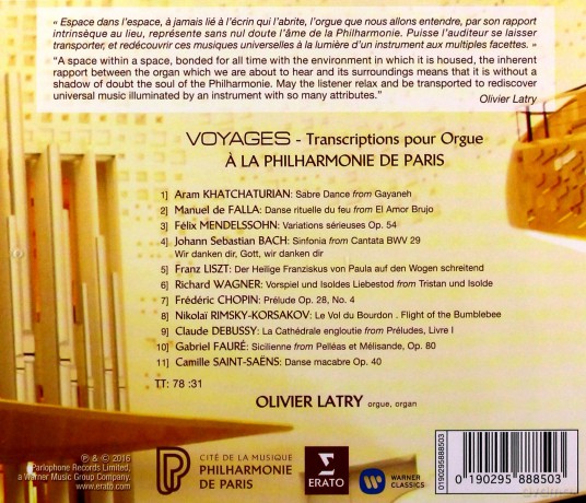 Olivier Latry: Voyages [CD]