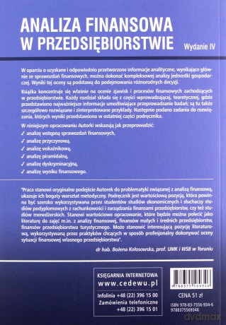 Analiza finansowa w przedsiębiorstwie [KSIĄŻKA]
