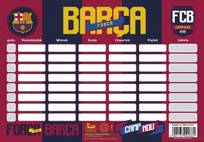 Plan lekcji FC-118 FC Barca Fan 4