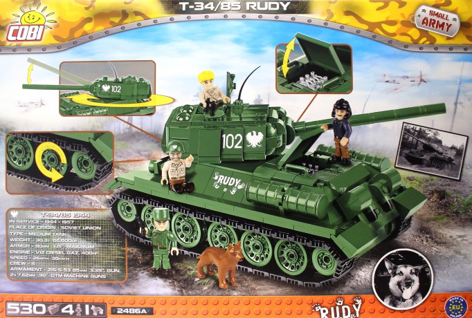 Small Army Czołg T34/85 Czterej Pancerni i pies
