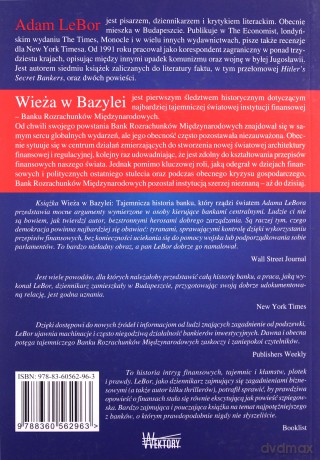 Wieża w Bazylei. Tajemnicza historia banku - Adam LeBor [KSIĄŻKA]