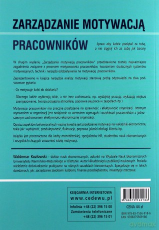 Zarządzanie motywacją pracowników - Waldemar Kozłowski [KSIĄŻKA]