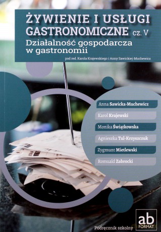 Żywienie i usługi gastronomiczne cz. V Działalność [KSIĄŻKA]