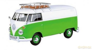 Volkswagen T1 Box Wagon with Roof Rack (light green/white)