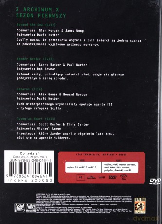 Z Archiwum X (Sezon 1) cz. 4 (booklet) [DVD]
