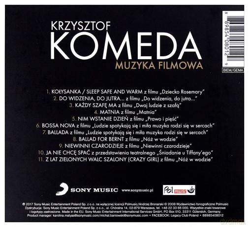 Krzysztof Komeda - Muzyka Filmowa [CD]