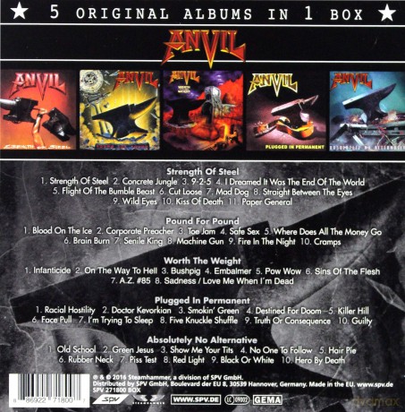 Anvil: 5 Original Albums [5CD]