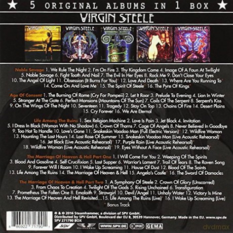 Virgin Steele: 5 Original Albums [5CD]