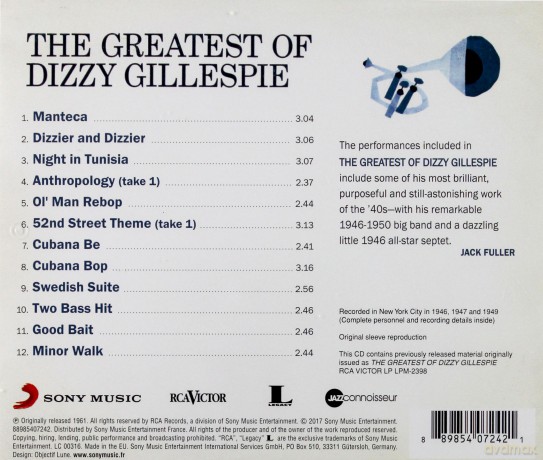 Dizzy Gillespie: The Greatest of Dizzy Gillespie [CD]