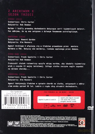 Z Archiwum X (Sezon 3) cz. 17 odc. 13-16 (booklet) [DVD]