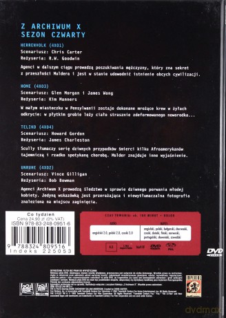Z Archiwum X (Sezon 4) cz. 20 odc. 1-4 (booklet) [DVD]