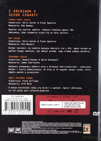 Z Archiwum X (Sezon 4) cz. 24 odc. 17-20 (booklet) [DVD]