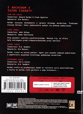 Z Archiwum X (Sezon 4) cz. 25 odc. 21-24 (booklet) [DVD]