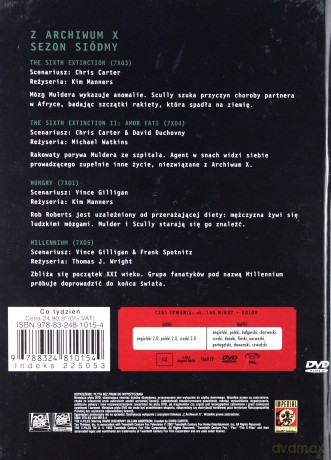 Z Archiwum X (Sezon 7) cz. 37 (booklet) [DVD]