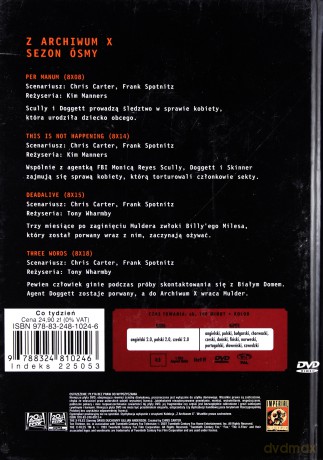 Z Archiwum X (Sezon 8) cz. 46 (booklet) [DVD]