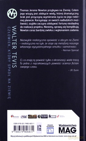 Człowiek, który spadł na ziemię - Walter Tevis [KSIĄŻKA]