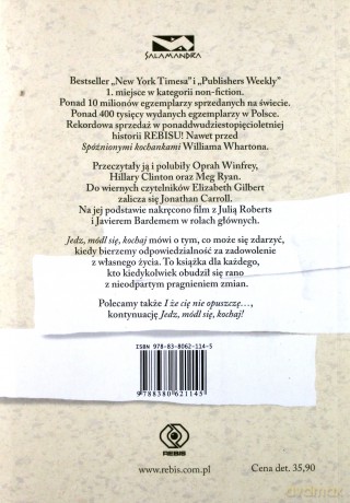 Jedz, módl się, kochaj - Elizabeth Gilbert [KSIĄŻKA]