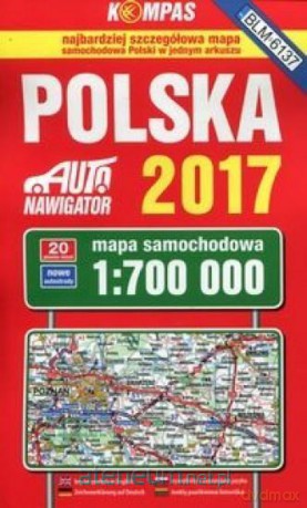 Polska 2017 Mapa samochodowa 1:700 000 [KSIĄŻKA]