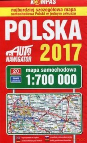 Polska 2017 Mapa samochodowa 1:700 000 [KSIĄŻKA]