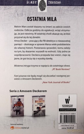 Ślady zbrodni. Ostatnia mila - David Baldacci [KSIĄŻKA]
