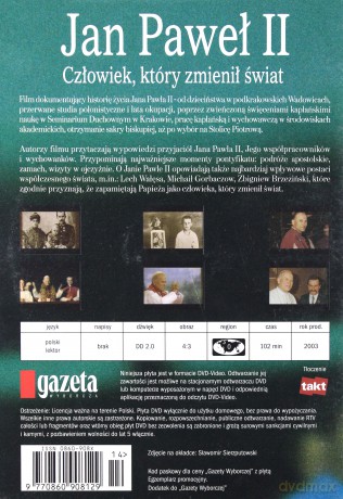 Jan Paweł II - Człowiek, który zmienił świat [DVD]