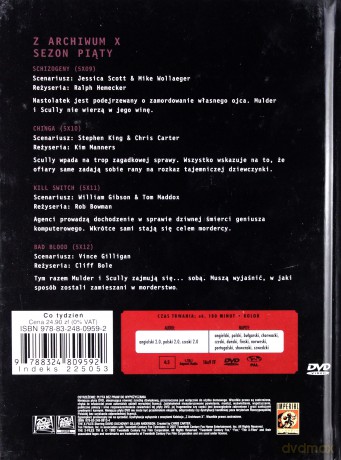Z Archiwum X (Sezon 5) cz. 28 (booklet) [DVD]