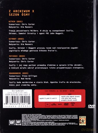 Z Archiwum X (Sezon 8) cz. 43 (booklet) [DVD]