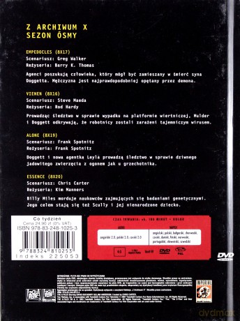 Z Archiwum X (Sezon 8) cz. 47 (booklet) [DVD]
