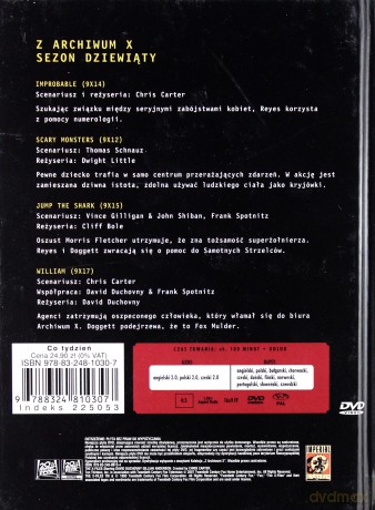 Z Archiwum X (Sezon 9) cz. 52 (booklet) [DVD]