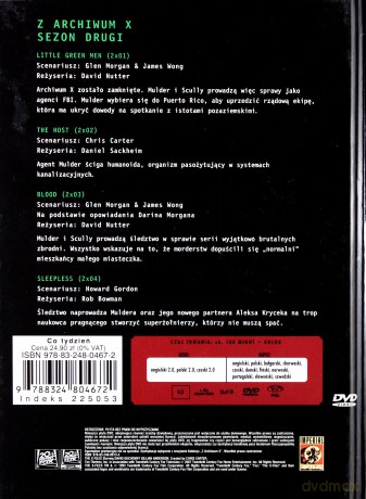 Z Archiwum X (Sezon 2) cz. 7 (booklet) [DVD]