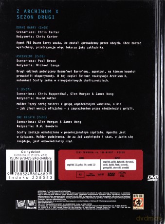 Z Archiwum X (Sezon 2) cz. 8 (booklet) [DVD]