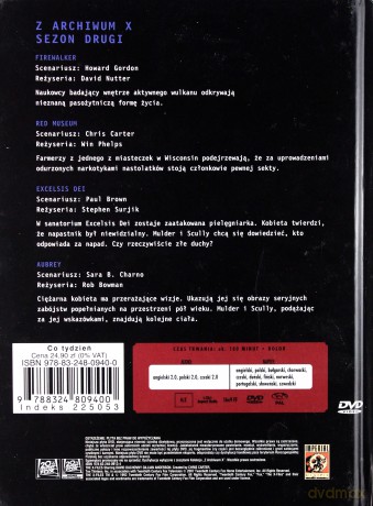 Z Archiwum X (Sezon 2) cz. 9 (booklet) [DVD]