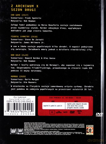 Z Archiwum X (Sezon 2) cz. 11 (booklet) [DVD]