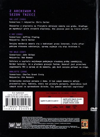 Z Archiwum X (Sezon 3) cz. 15 (booklet) [DVD]