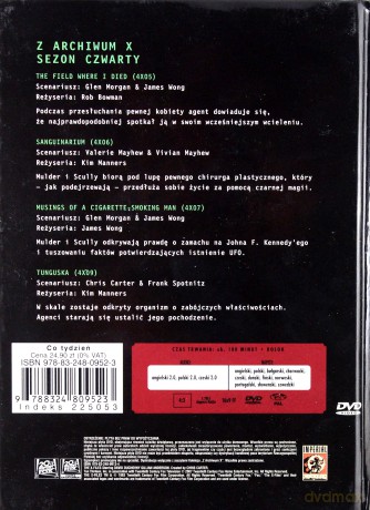 Z Archiwum X (Sezon 4) cz. 21 (booklet) [DVD]