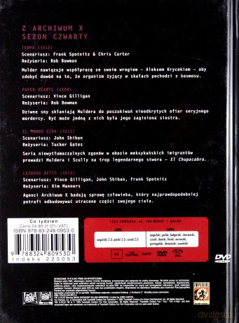 Z Archiwum X (Sezon 4) cz. 22 (booklet) [DVD]
