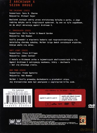 Z Archiwum X (Sezon 2) cz. 12 (booklet) [DVD]