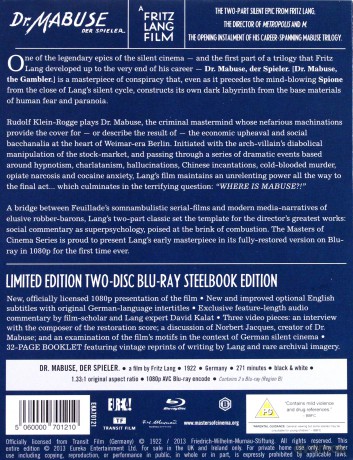 Dr. Mabuse, der Spieler (Limited Edition Steelbook) [2xBlu-Ray]
